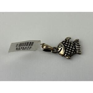 NWT 925 Sterling Silver Smiley Fish Pendant Dije 1” Sea Life